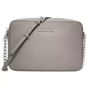 MICHAEL MICHAEL KORS Leather Jet Set East West Crossbody